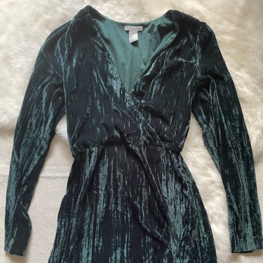 Dark Green Velvet Dress
